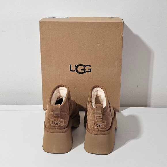 UGG Classic Ultra Mini New Heights Platform Boot - Chestnut - Women's Size 5 - Picture 5 of 7